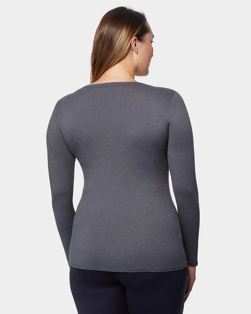 32 Degrees Heat Womens Ultra Soft Thermal Lightweight Baselayer Crew Neck Long Sleeve Top