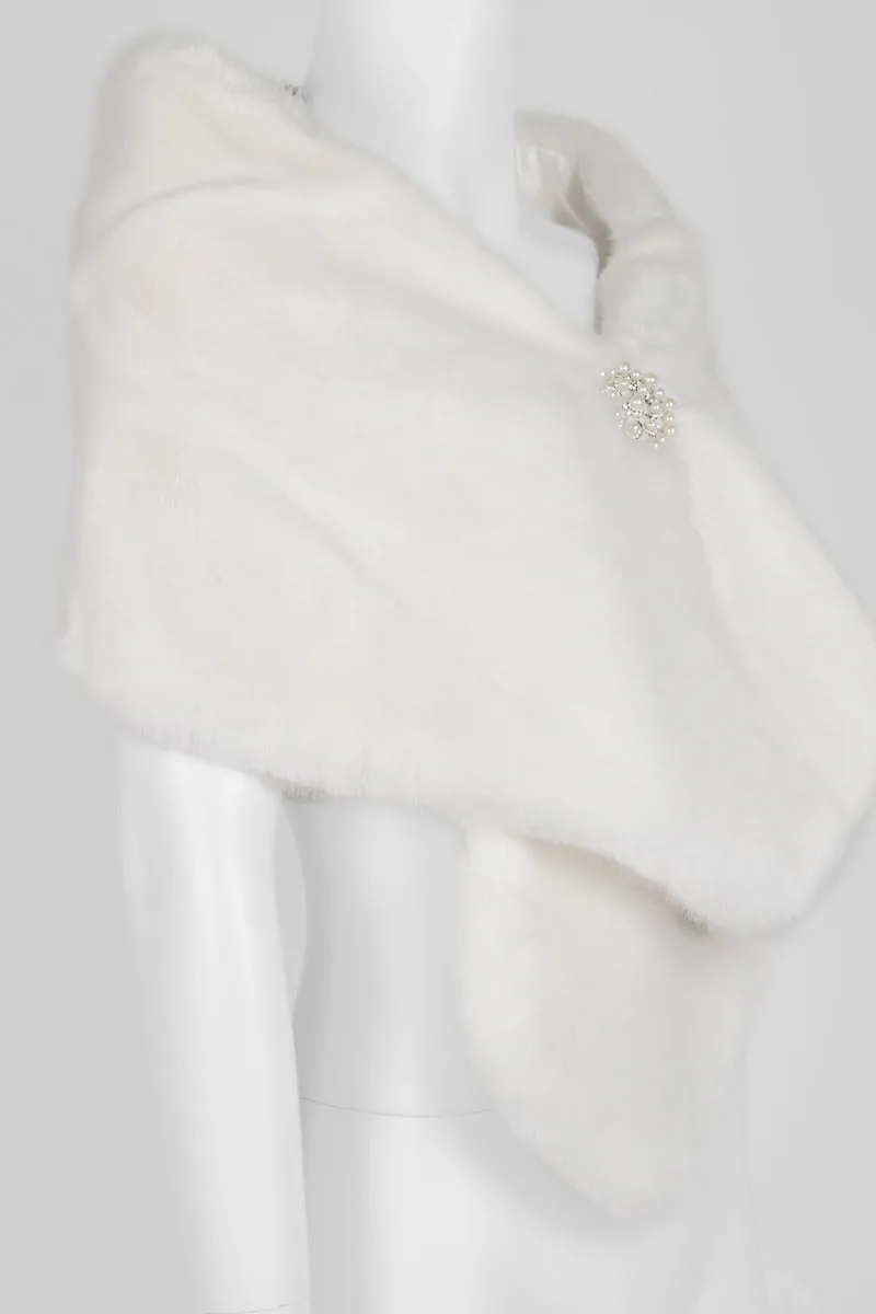 Adrianna Papell Faux Fur Shawl by Curated Brands