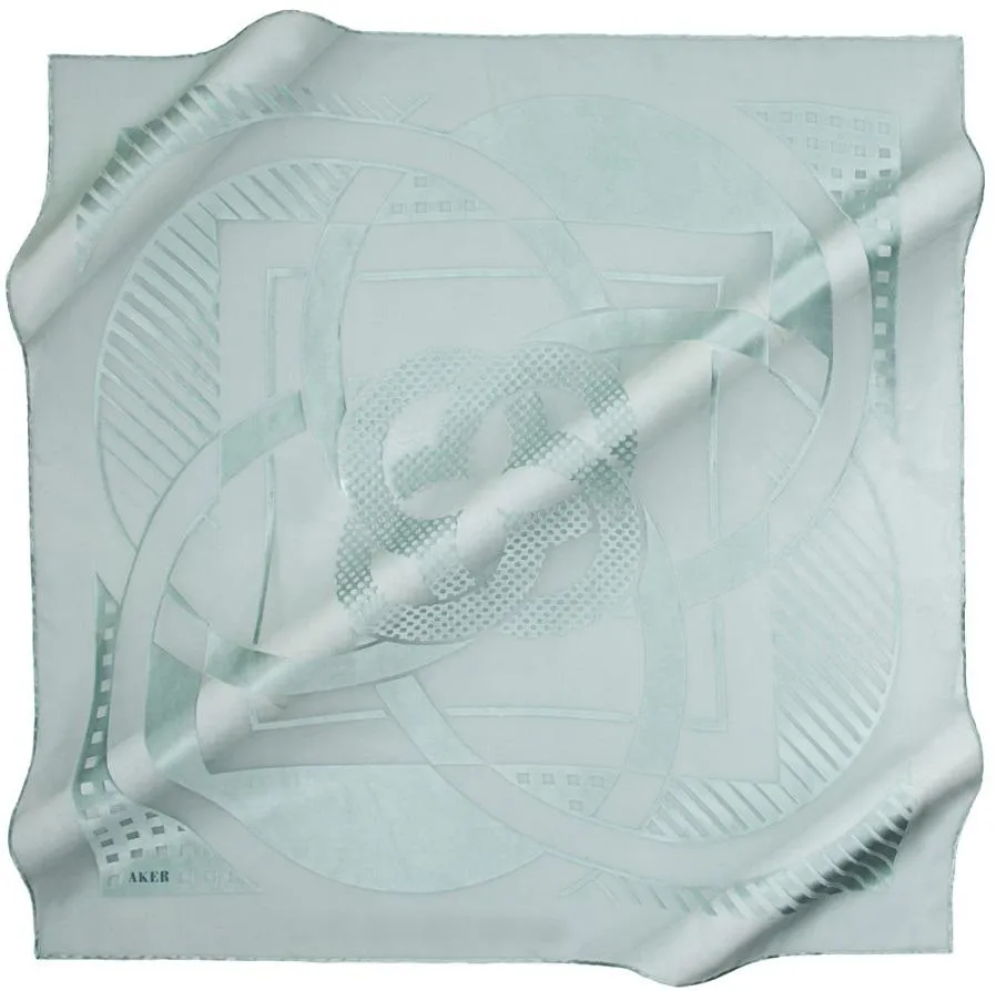 Aker Luxe Jacquard Silk Satin Scarf - Iron