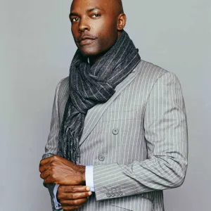 Alpaca Scarf - The “Classic Pinstripe”