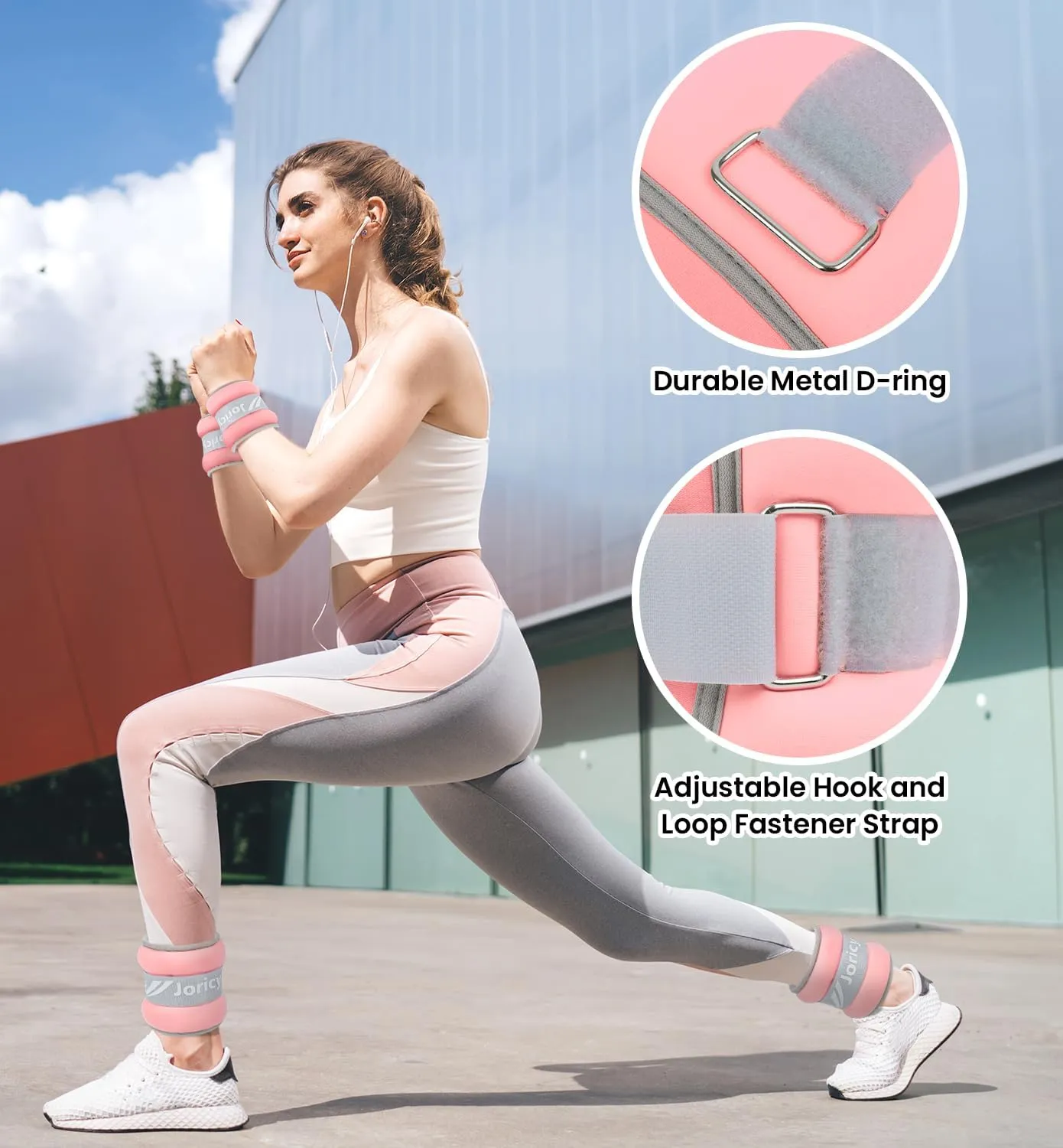 Ankle Weights A Pair of 1/2/3/4/6/8/10/12/20 LBS Wrist Leg Arm Weights for Women Men kids child with Adjustable Straps, Strength weighted for Physical Therapy Running Walking Fitness Gym Workout