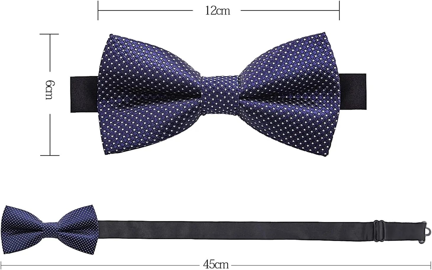 AUSKY 8 PACKS Elegant Adjustable Pre-tied Bow Ties for Men Boys (1&4&5&6&8 Pack for option)