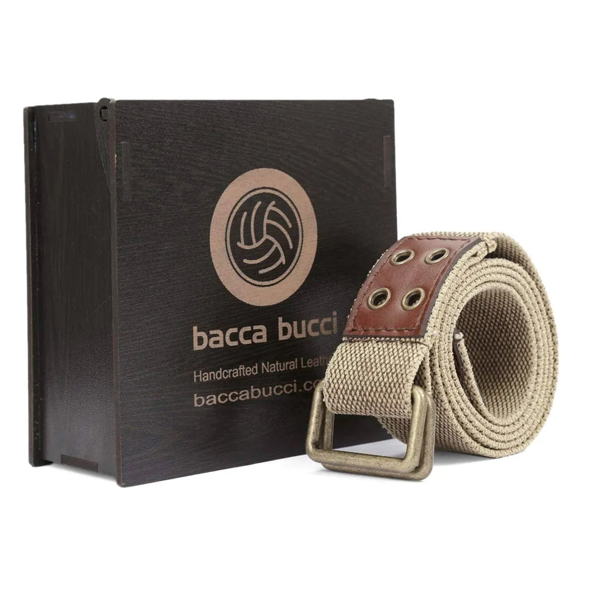 Bacca Bucci Men's Military Style Army Tactical Cotton/canvas Webbing Adjustable Metal Buckle Belt for Men