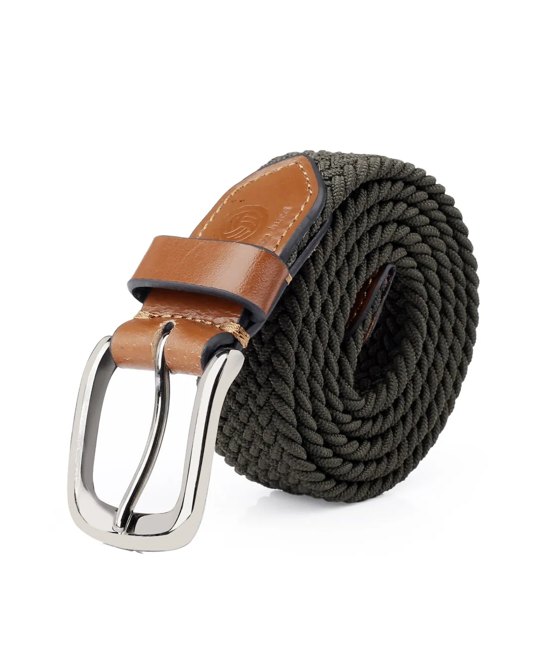 Bacca Bucci Men's Premium Elastic Braided Stretch Belt—Perfect for Golf, Casual, and Everyday Wear