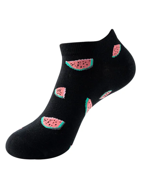 Blue Zone Planet |  "Fruit Print Fun Ankle Socks"