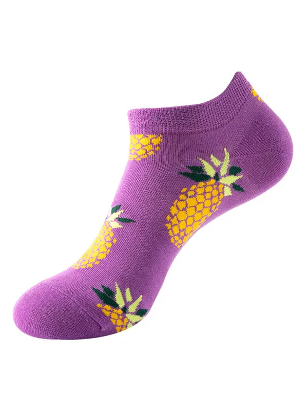 Blue Zone Planet |  "Fruit Print Fun Ankle Socks"