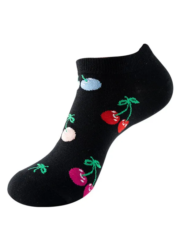 Blue Zone Planet |  "Fruit Print Fun Ankle Socks"
