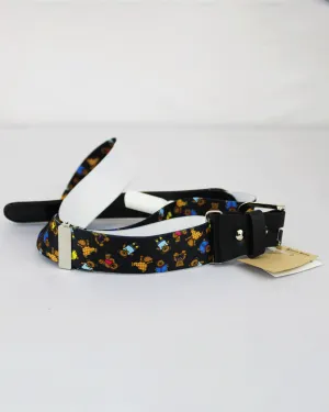 Bossini Black Stretch adjustable Belt Teddy Bear