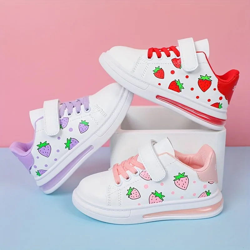 Cartoon Strawberry Low-Top Sneakers – Comfortable & Non-Slip