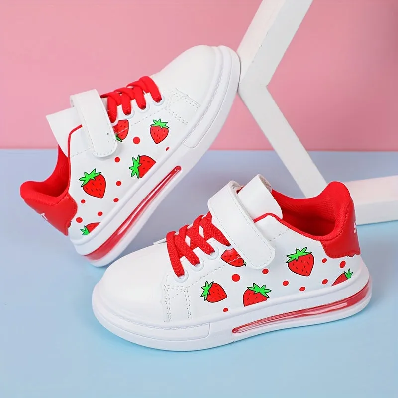 Cartoon Strawberry Low-Top Sneakers – Comfortable & Non-Slip