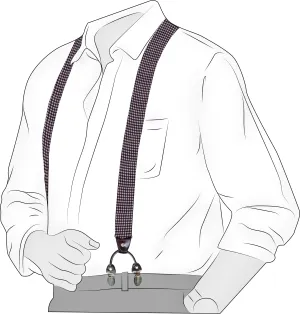 Chokore Stretchy Y-shaped Suspenders with 6-clips (Black & White)