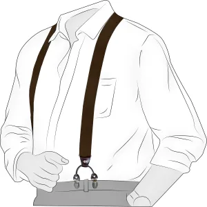 Chokore Stretchy Y-shaped Suspenders with 6-clips (Blue & White)
