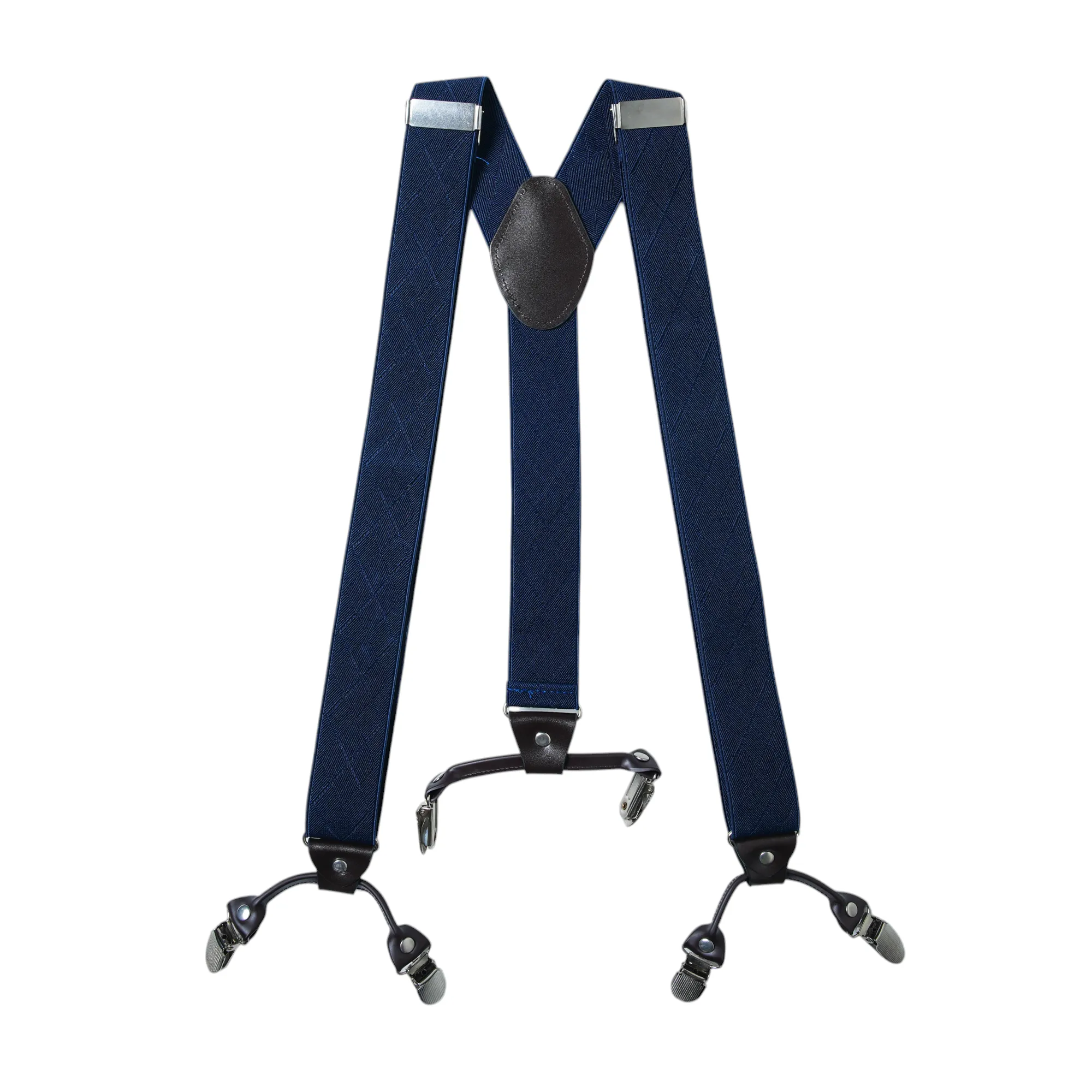 Chokore Stretchy Y-shaped Suspenders with 6-clips (Navy Blue)