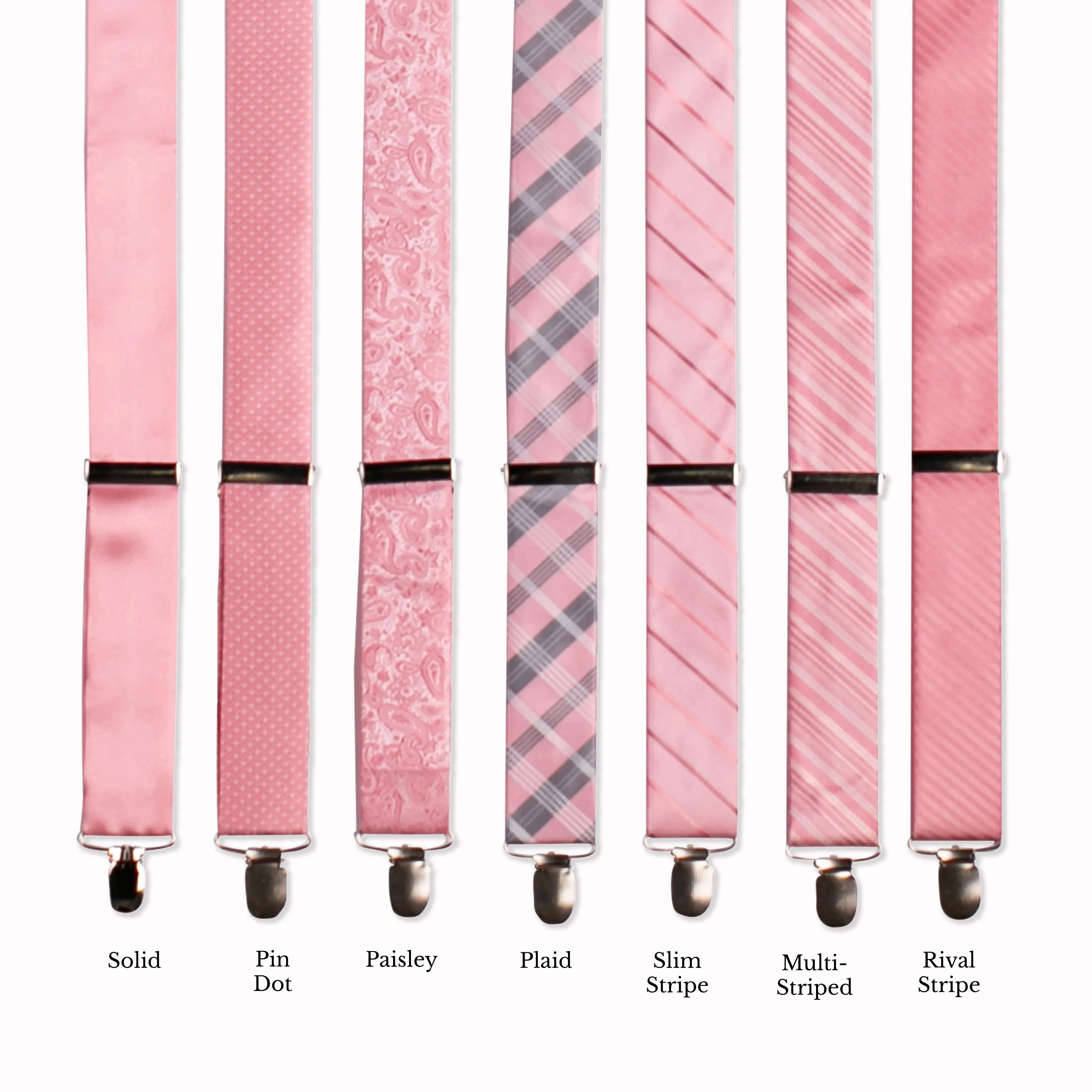 Classic Adjustable Suspenders - Pink