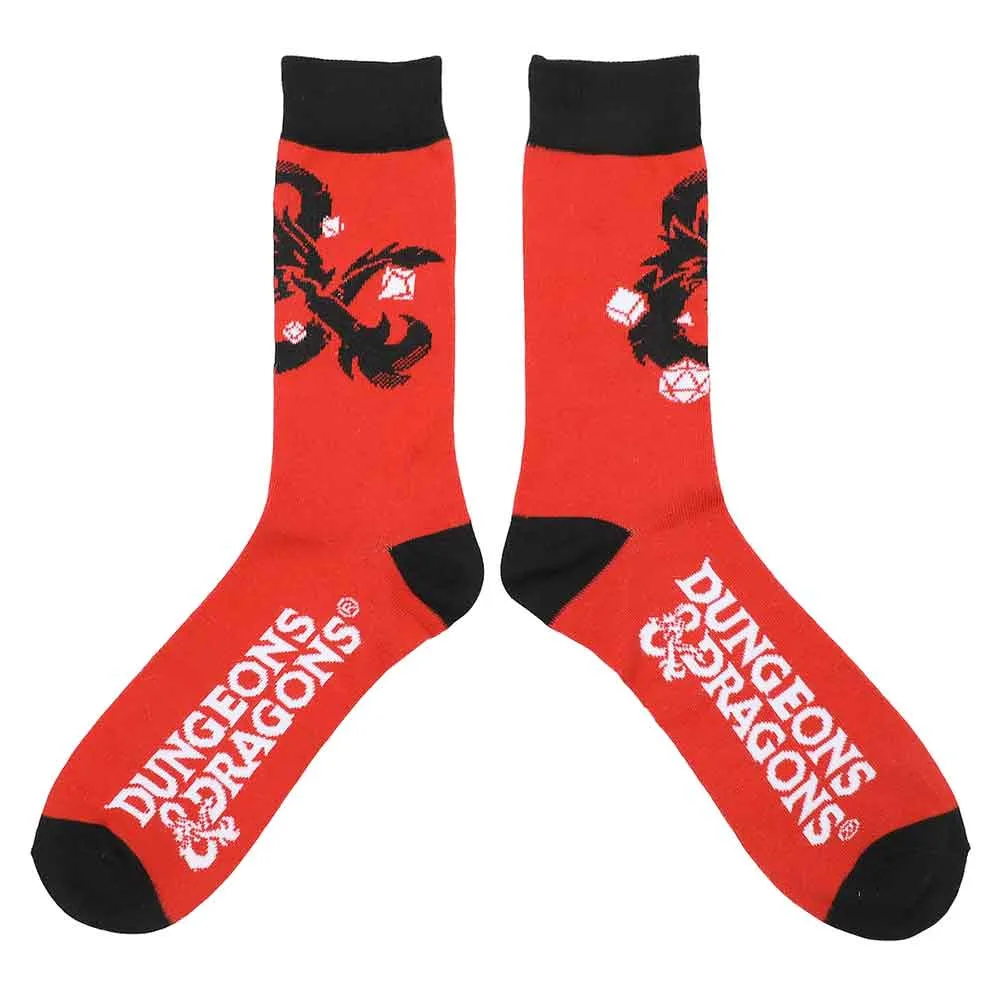 Dungeons & Dragons Monsters Casual Crew Socks, 3-Pack, Men's 10-13