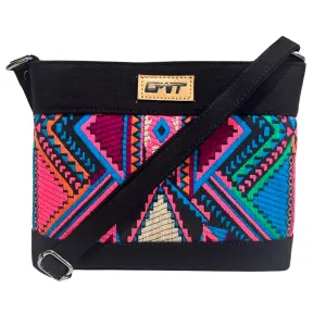 DURABLE BLACK DENIM SLING BAG - A8