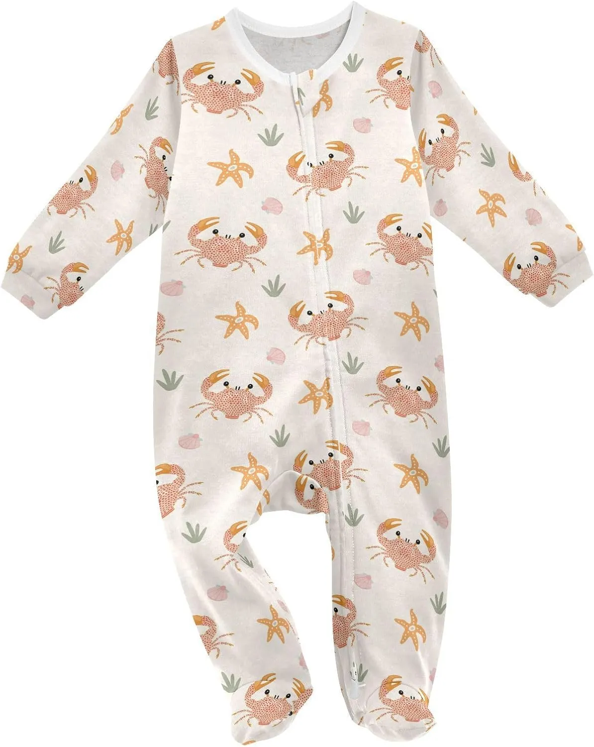 Dussdil Baby One-Piece Footies Newborn Rompers Pajamas Cotton Footed Pjs for Sleep Play Boys Girls