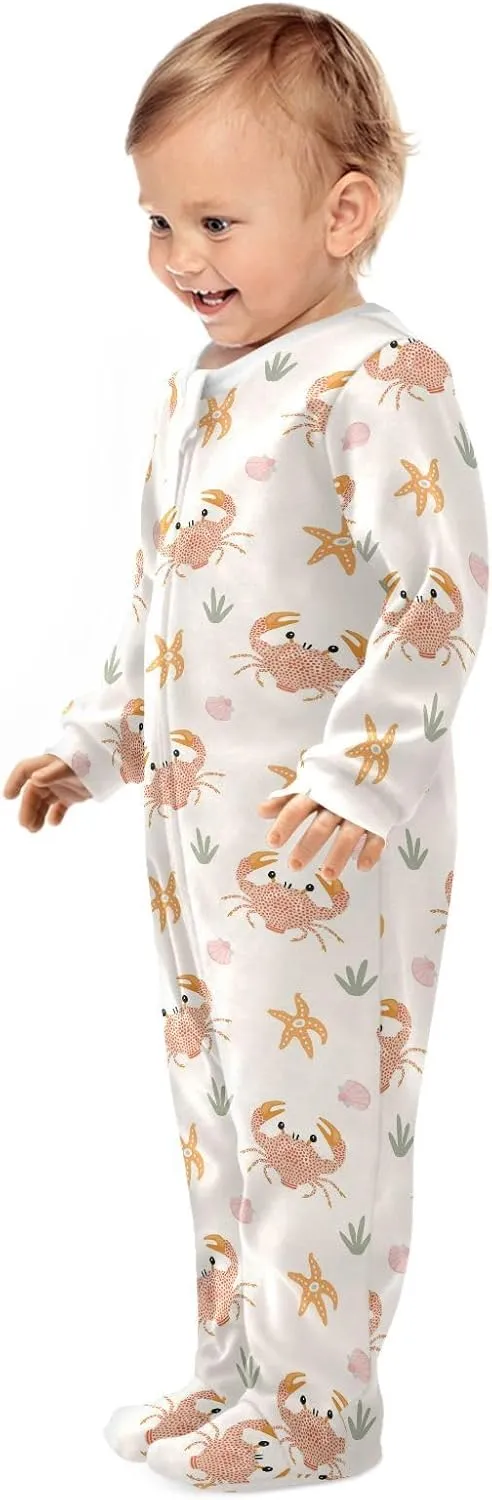 Dussdil Baby One-Piece Footies Newborn Rompers Pajamas Cotton Footed Pjs for Sleep Play Boys Girls