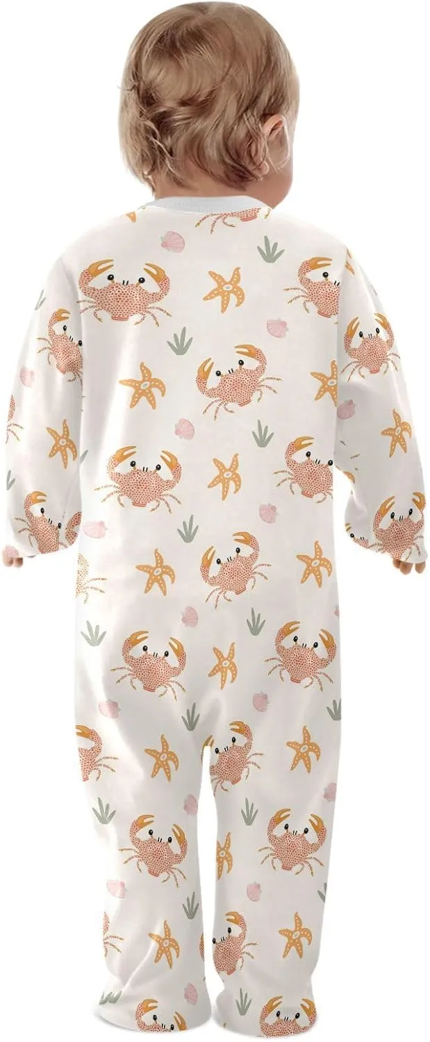 Dussdil Baby One-Piece Footies Newborn Rompers Pajamas Cotton Footed Pjs for Sleep Play Boys Girls