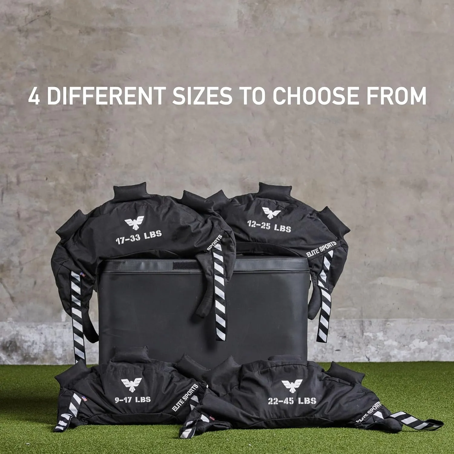 Elite Sports Bulgarian Canvas Bag, Fitness Canvas MMA Gym Cross Workout Training Sandbag 17, 25, 33, 45 lbs (UNFILLED)