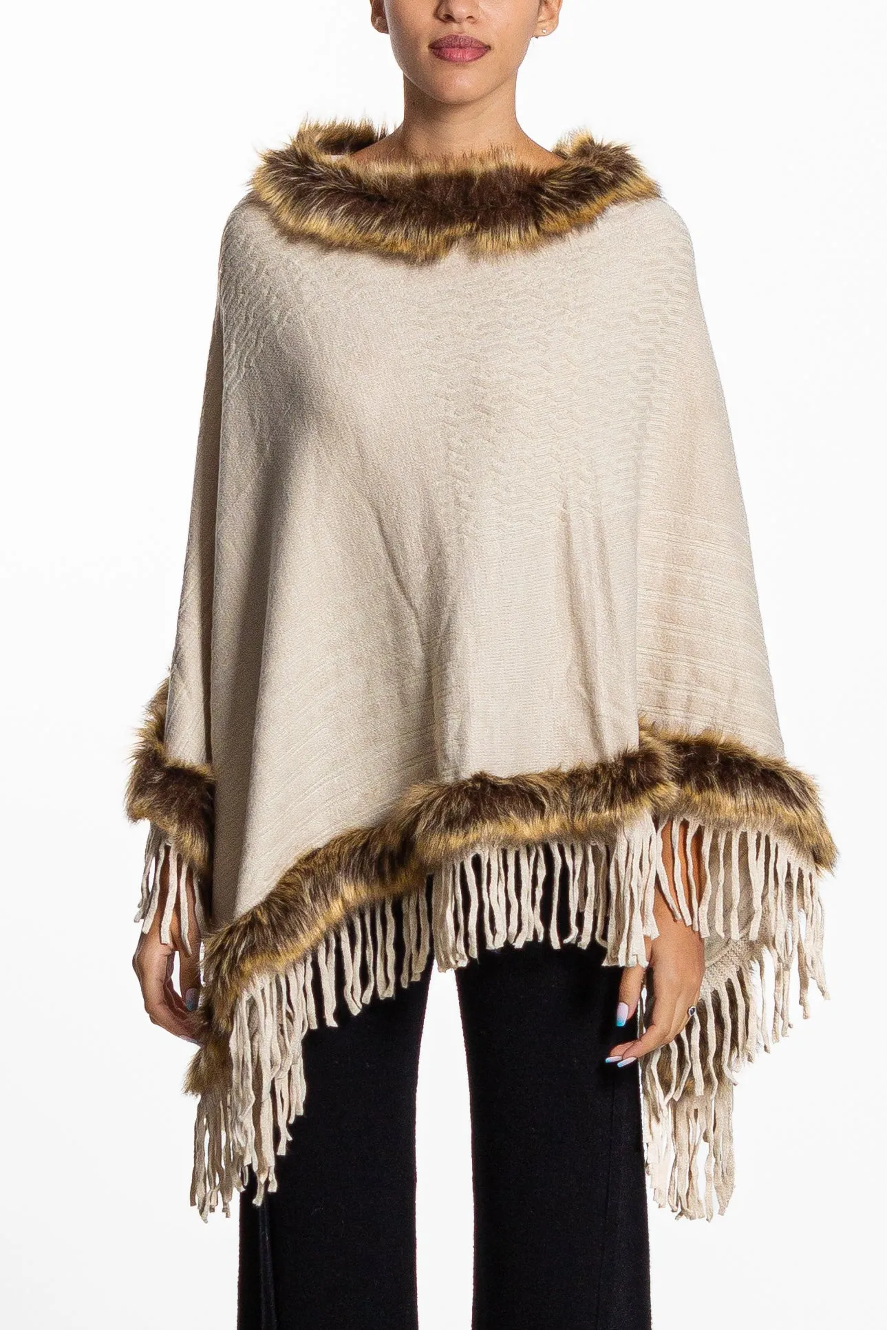 FAUX FUR SHAWL