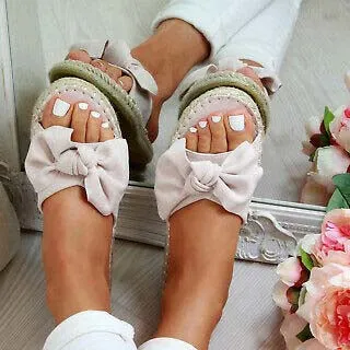Flat Bow Flat Strappy Sandals