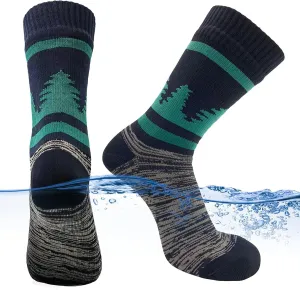 Fullsheild Mens Waterproof Hiking Socks, Unisex Breathable Outdoor Athletic Hiking Wading Trail Running Skiing Crew Socks