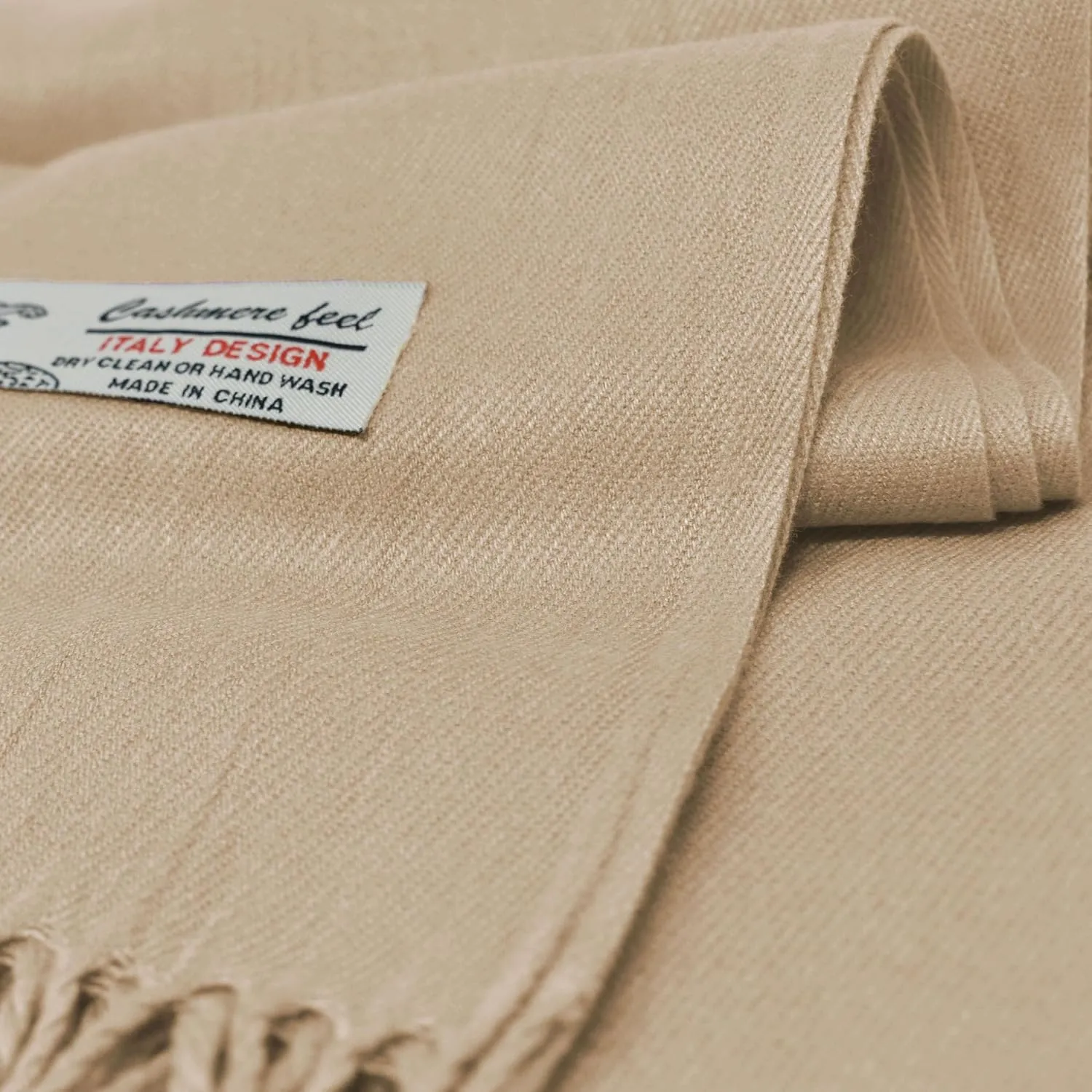 Glory Max Unisex Plain Solid Winter Scarf Cashmere Feel Oversized Soft Warm Shawl Wrap 74"x26"