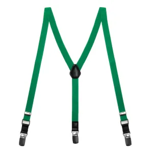 Green Skinny Suspenders