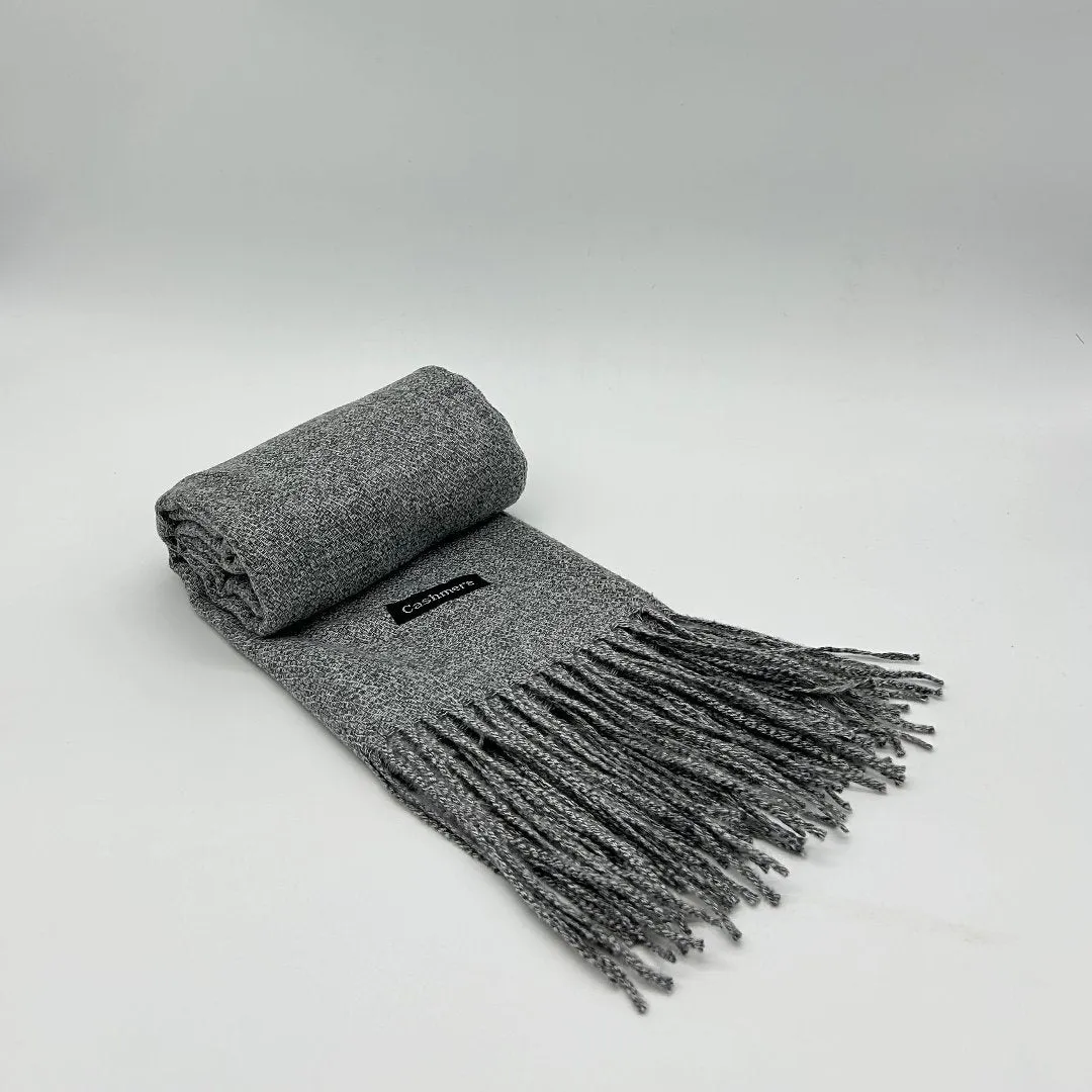 GREY CASHMERE SCARF