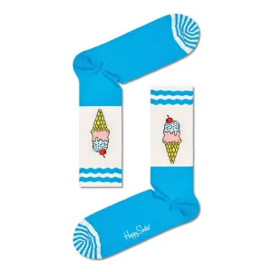 Happy Socks: Ice Cream White Blue