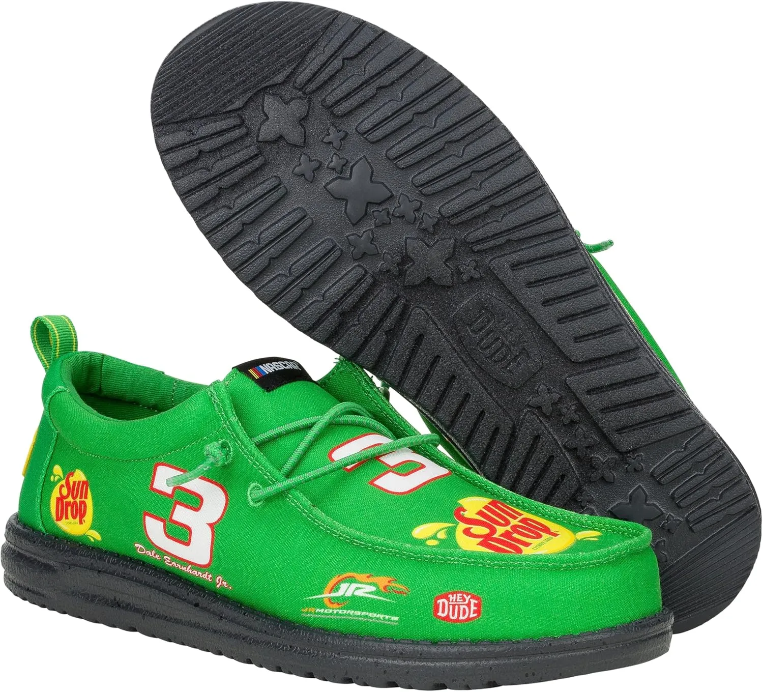 HEYDUDE X NASCAR, Men's Slip-on Loafers, Comfortable & Light-Weight