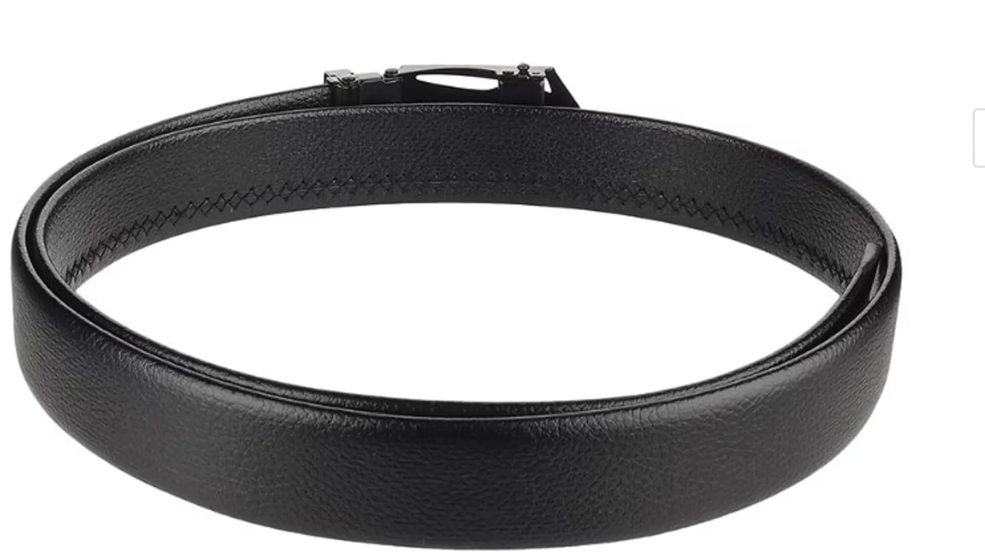 Jaxer Auto Adjust Black PU Leather Belt for Men and Boys - JXBLT110