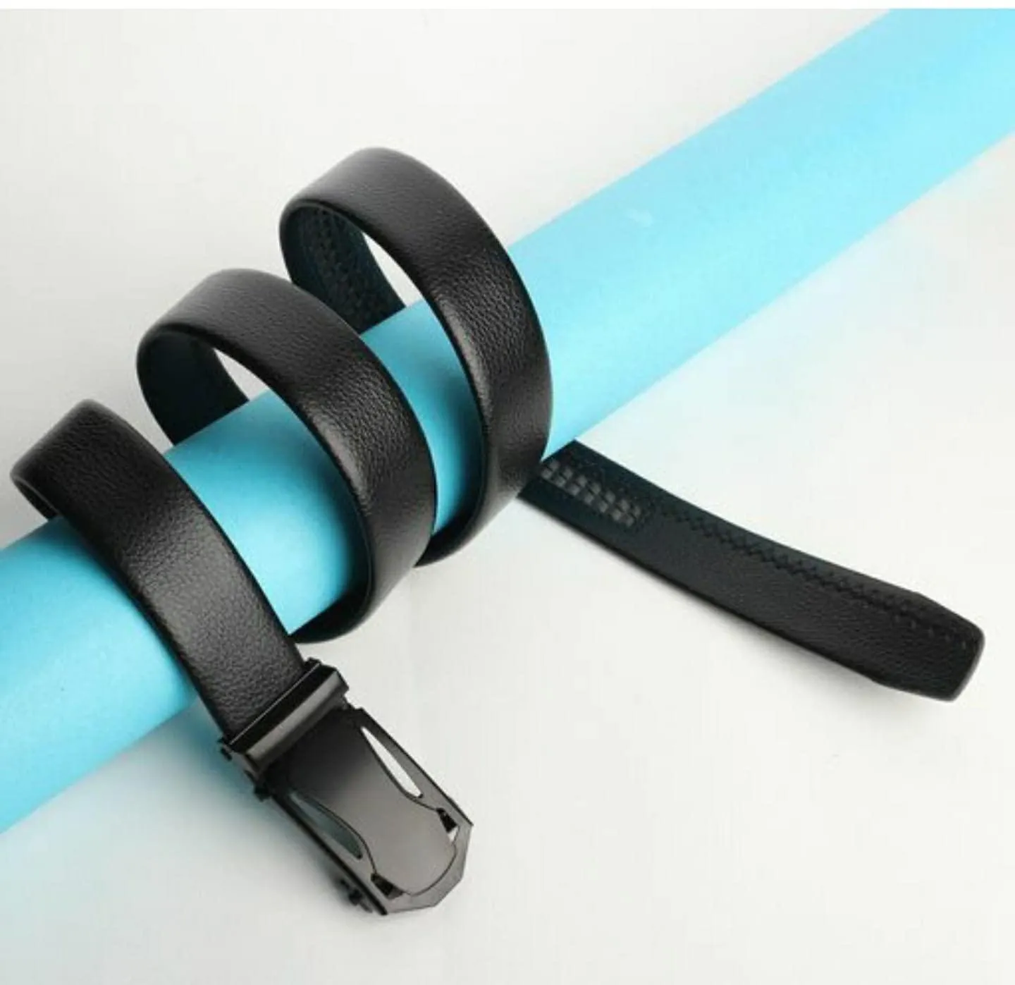 Jaxer Auto Adjust Black PU Leather Belt for Men and Boys - JXBLT110