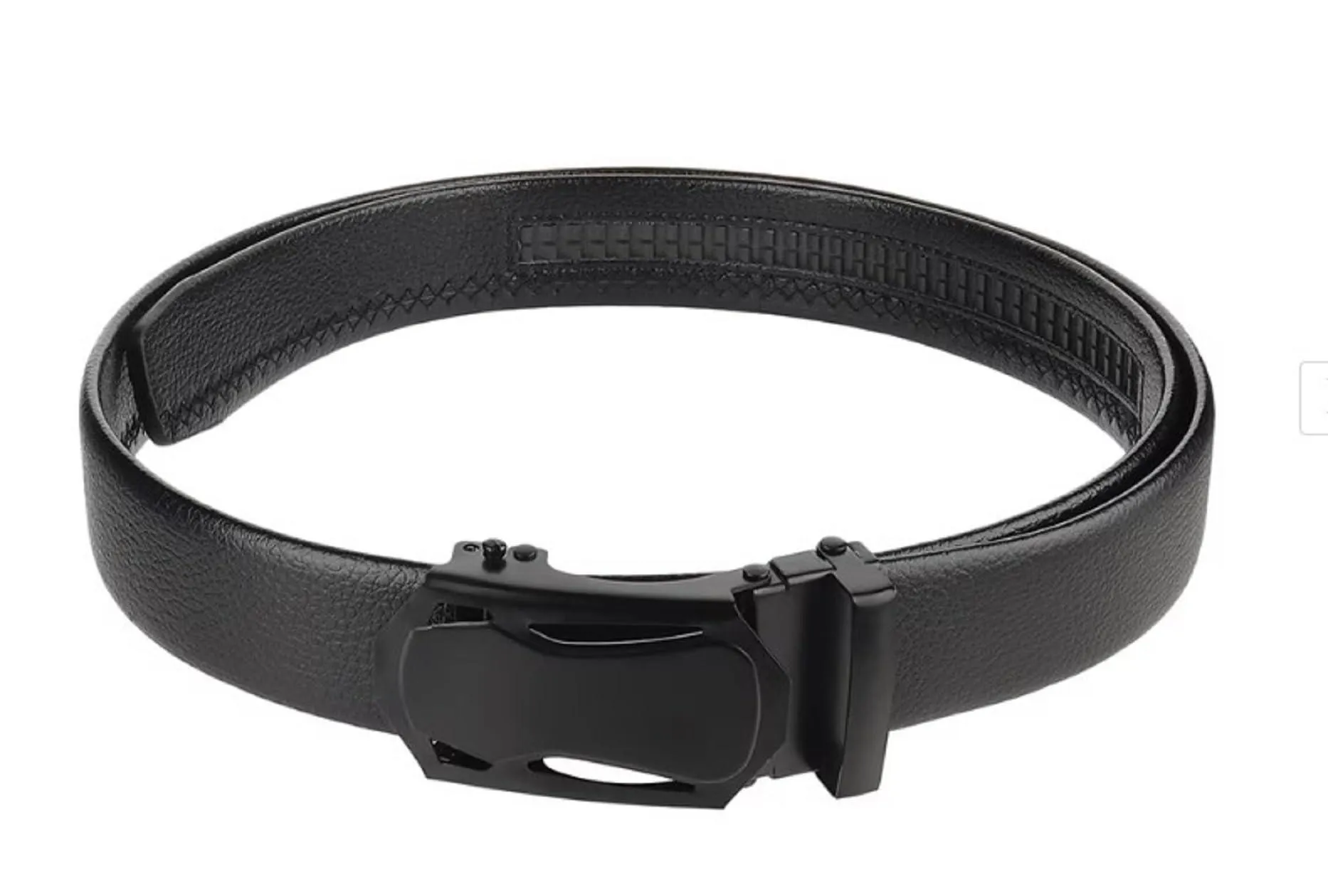 Jaxer Auto Adjust Black PU Leather Belt for Men and Boys - JXBLT110