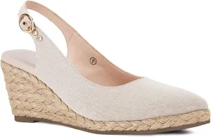 Juliet Holy Womens Wedge Sandals Espadrilles Closed Toe Slingback Buckle Strap Comfortable Casual Summer Wedges Shoes