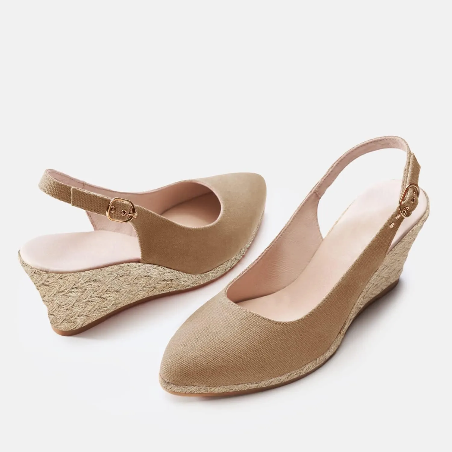 Juliet Holy Womens Wedge Sandals Espadrilles Closed Toe Slingback Buckle Strap Comfortable Casual Summer Wedges Shoes