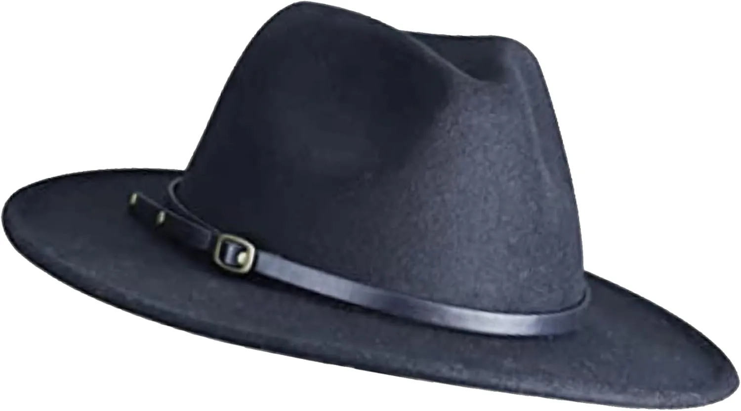 Kids-Girls Vintage Fedora-Hats Wide-Brim Felt-Panama with Leather-Belt Fedora-Hat