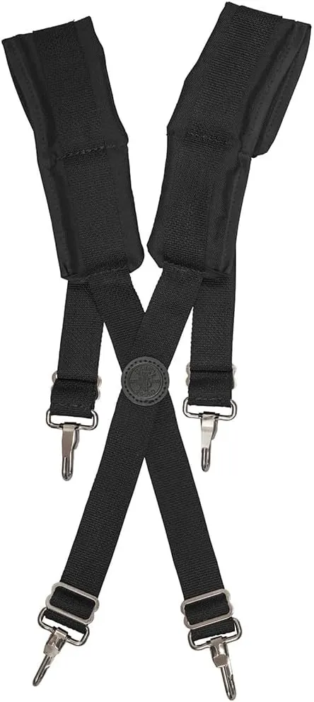 Klein Tools 55400 Adjustable Suspenders, for 4-Point Attachment Belts, Rugged and Padded, Ideal Electricians or Carpenters Suspenders