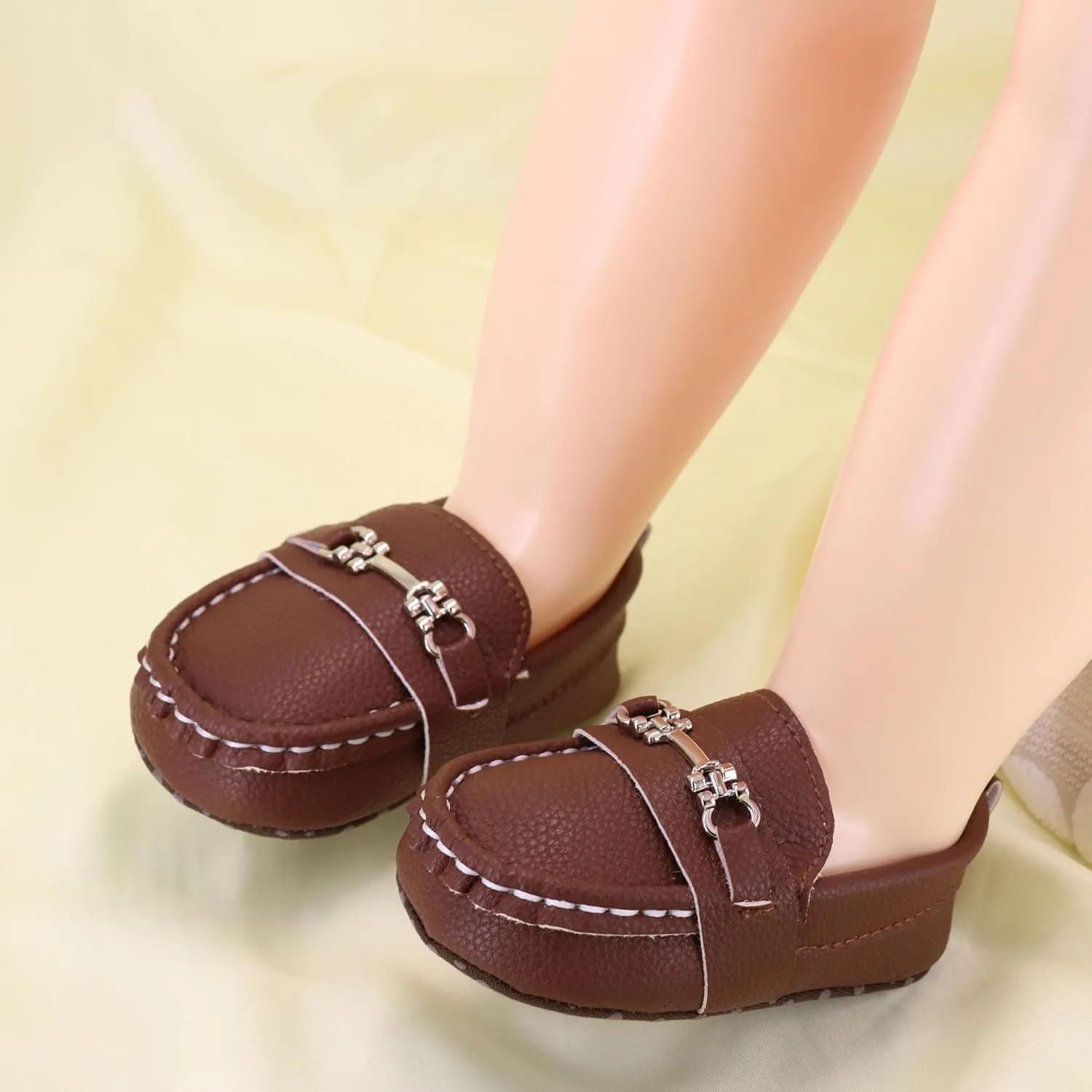 LONSOEN Baby Girls Boys Loafers Prewalker Dress Crib Shoes