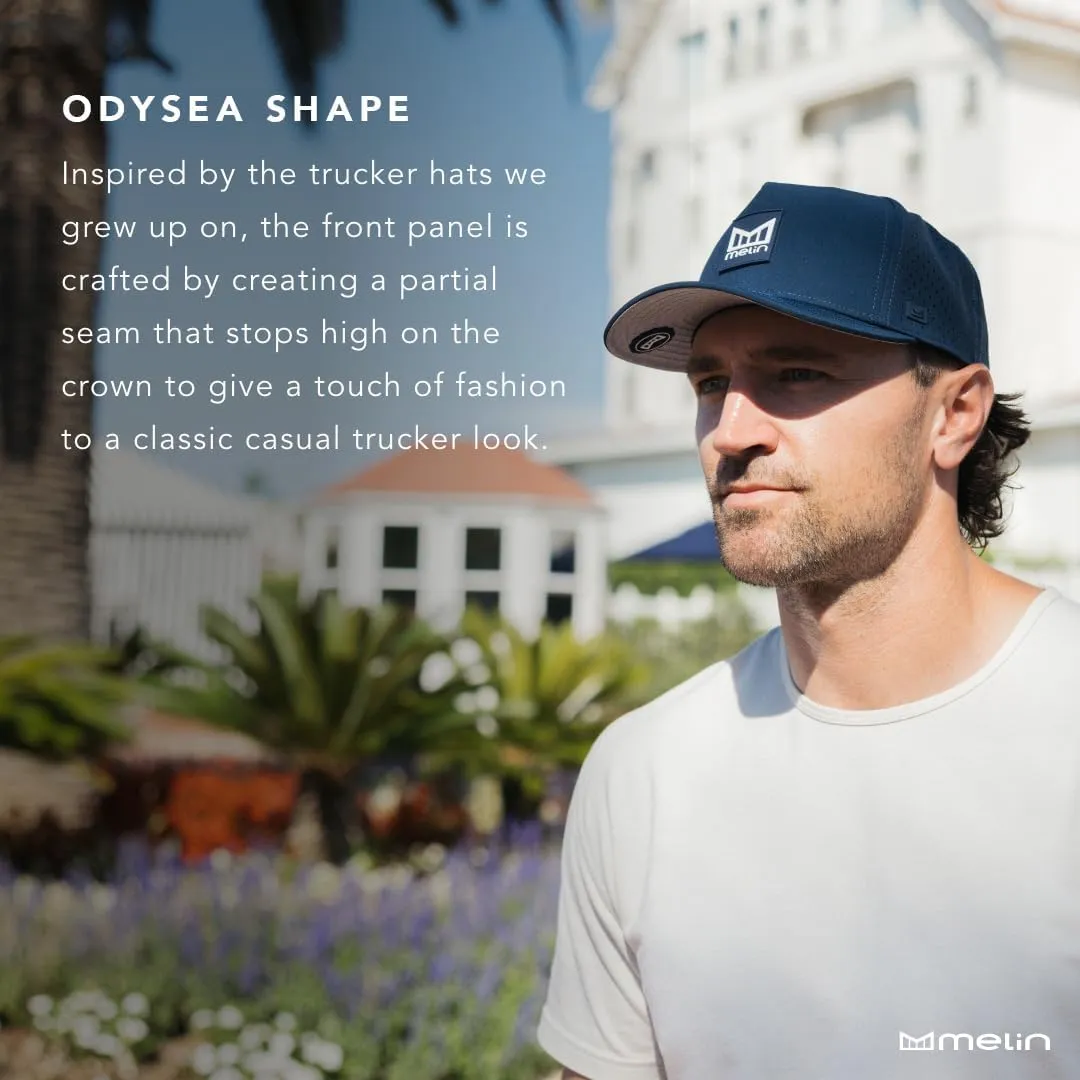melin Odysea Stacked Hydro, Snapback Hats, Water-Resistant Baseball Caps for Men & Women, Golf, Running, or Workout Hat