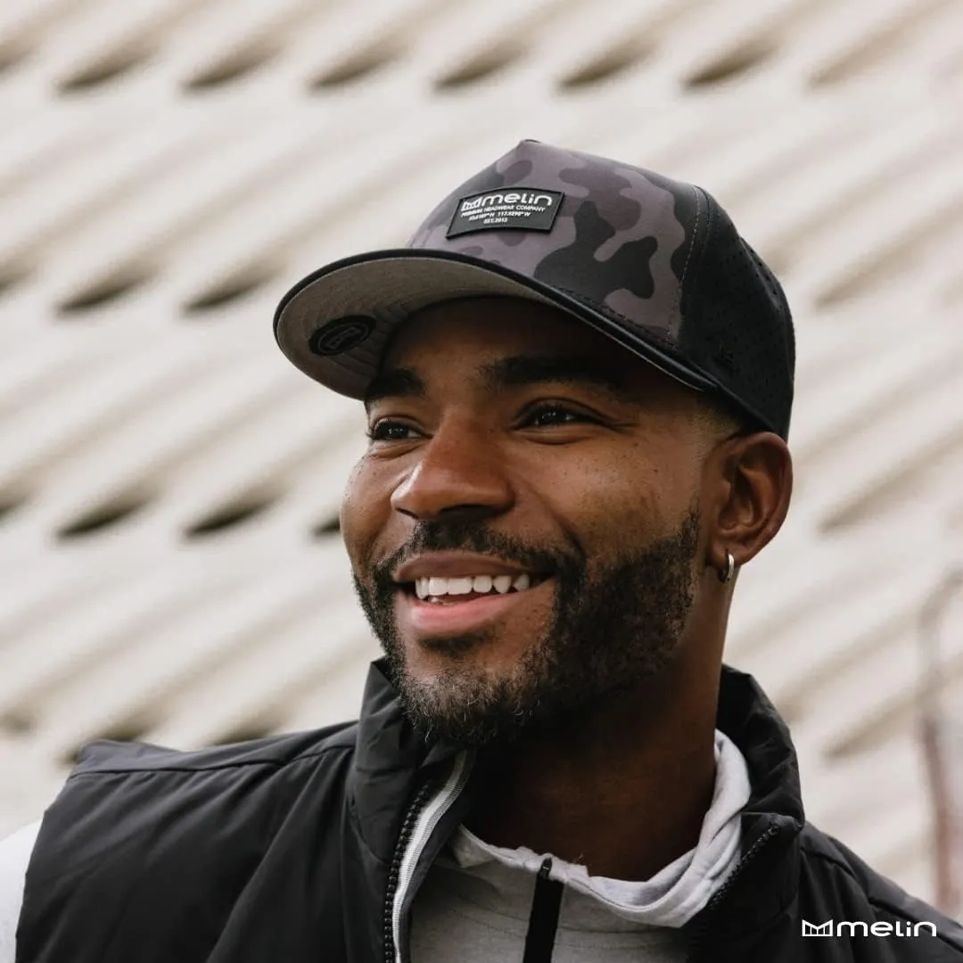 melin Odysea Stacked Hydro, Snapback Hats, Water-Resistant Baseball Caps for Men & Women, Golf, Running, or Workout Hat