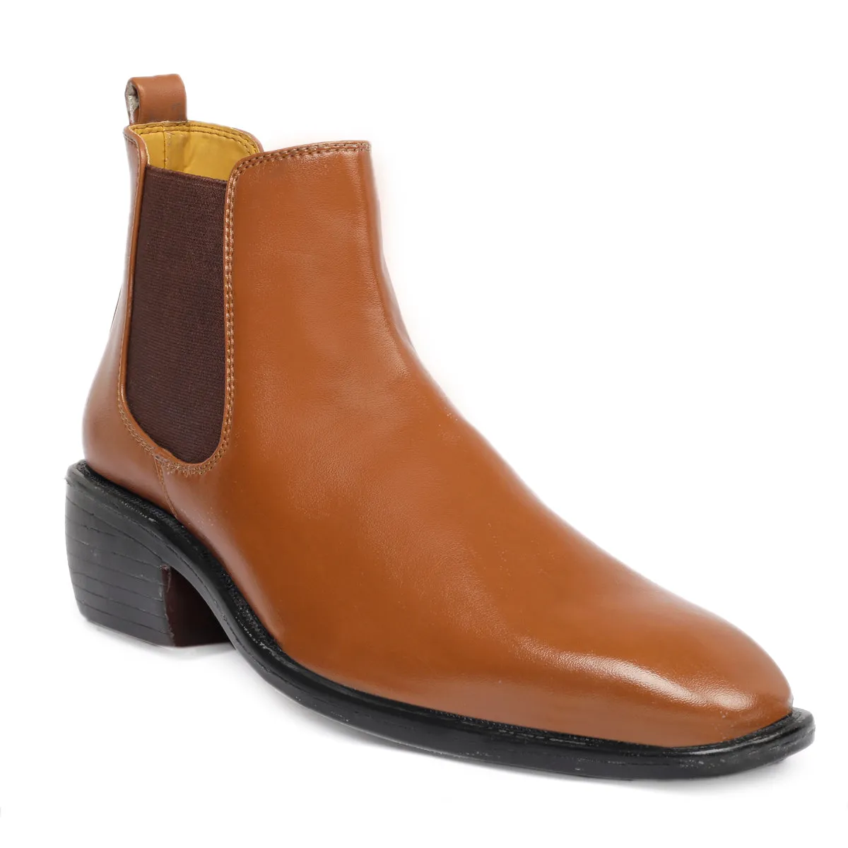 Men's 2 Inch Hidden Height Increasing Fashionable Chelsea Boots