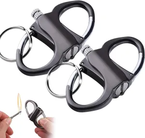 Metal Keychain Lighter, New Permanent Match Infinity Kerosene Refillable Lighter, For outdoor camping/Father's Day Gifts