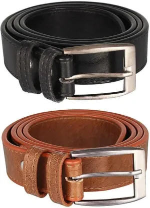 Multispace Belt (Pack of 2) Men's Faux Leather Formal and Casual Stylish