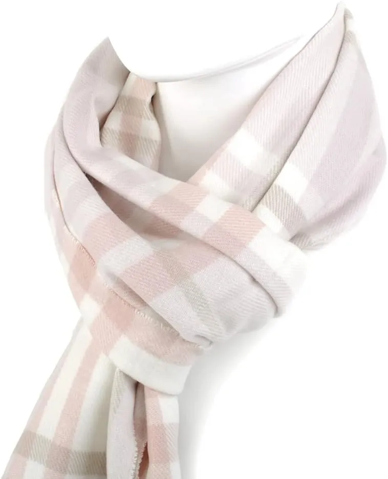 Nollia Plaid Fall/Winter Scarf for Men & Women-Plaid Color Cashmere Feels Acrylic Scarves
