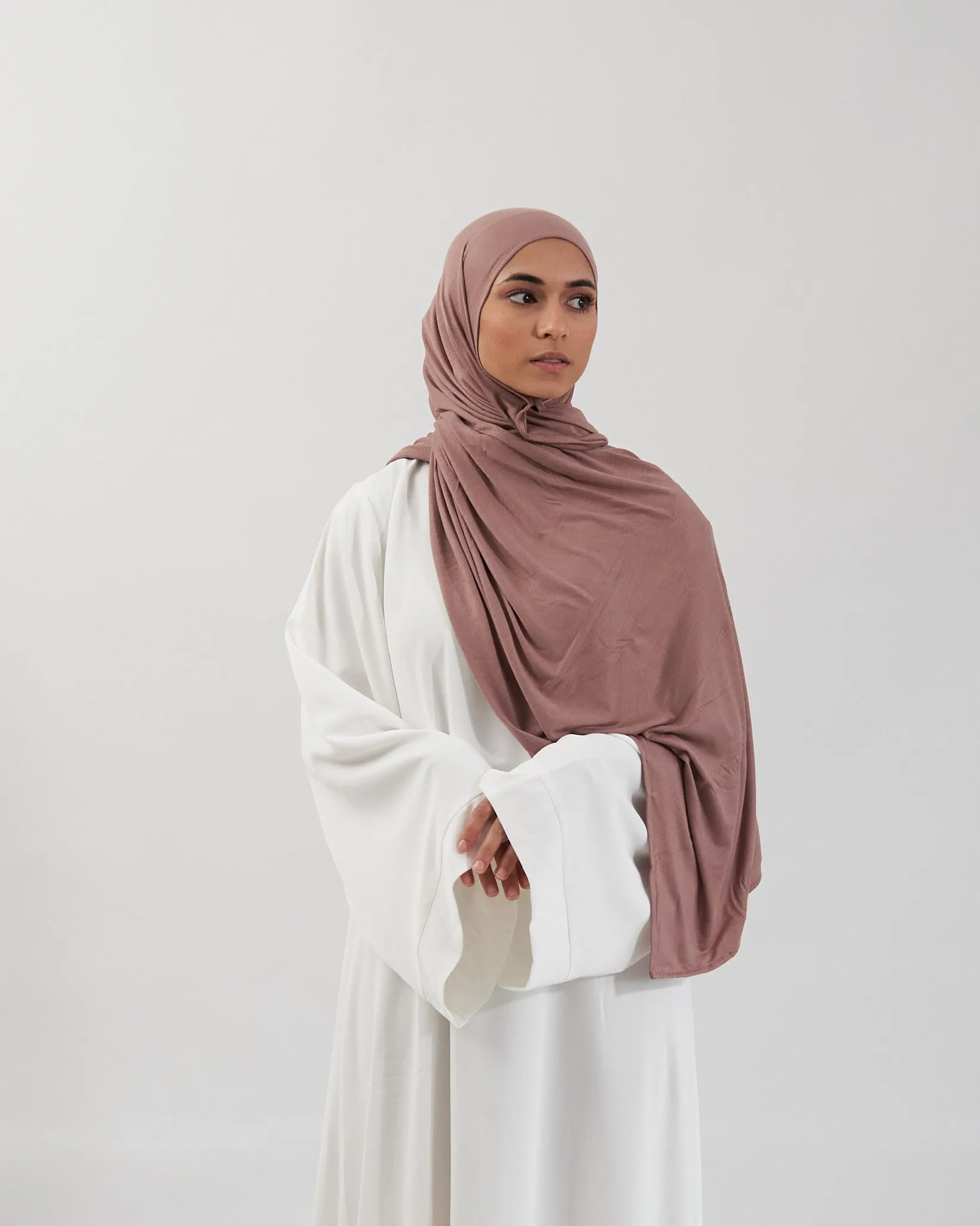 Premium Jersey Hijab - Mocha