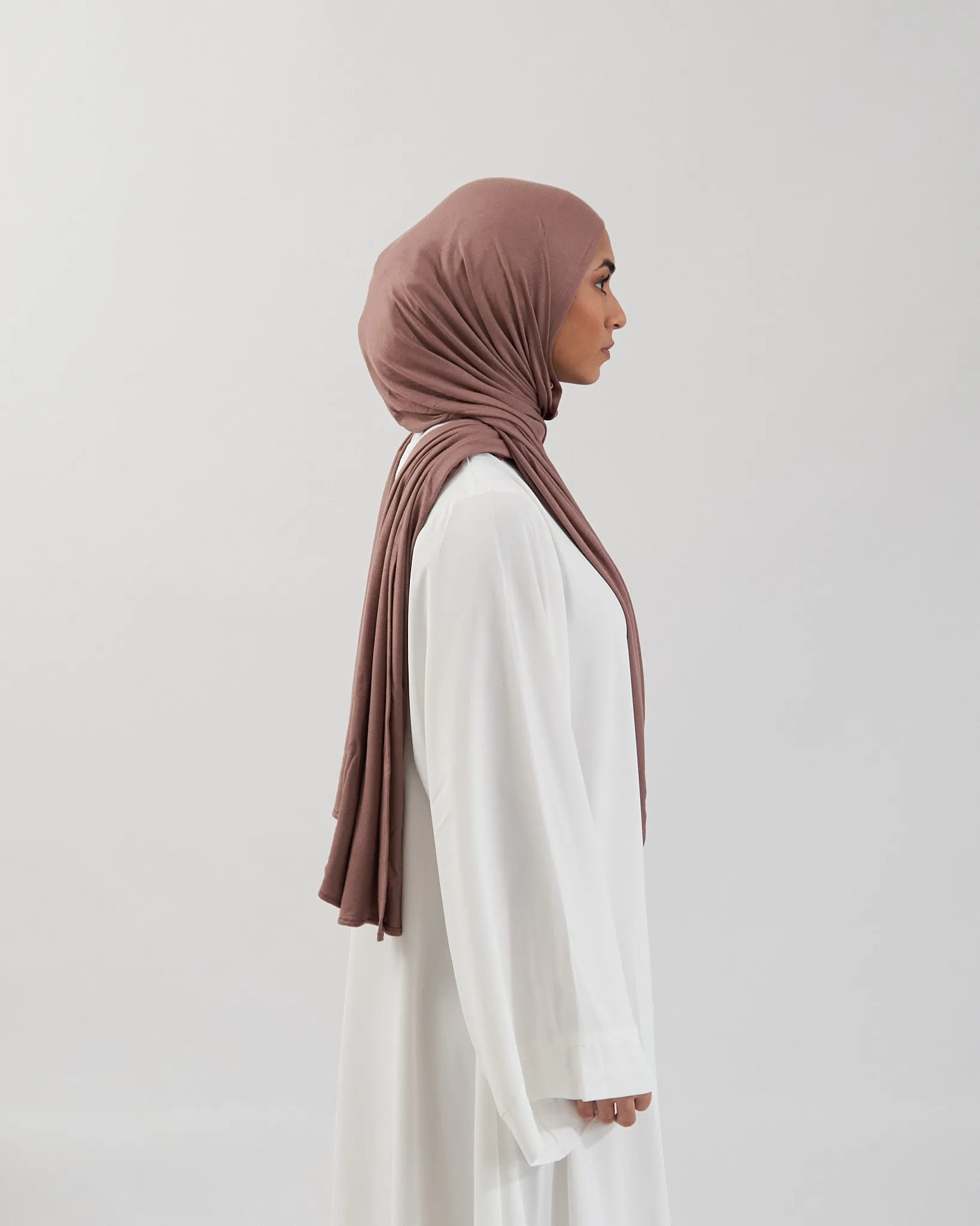 Premium Jersey Hijab - Mocha