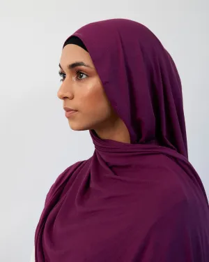 Premium Jersey Hijab - Plum