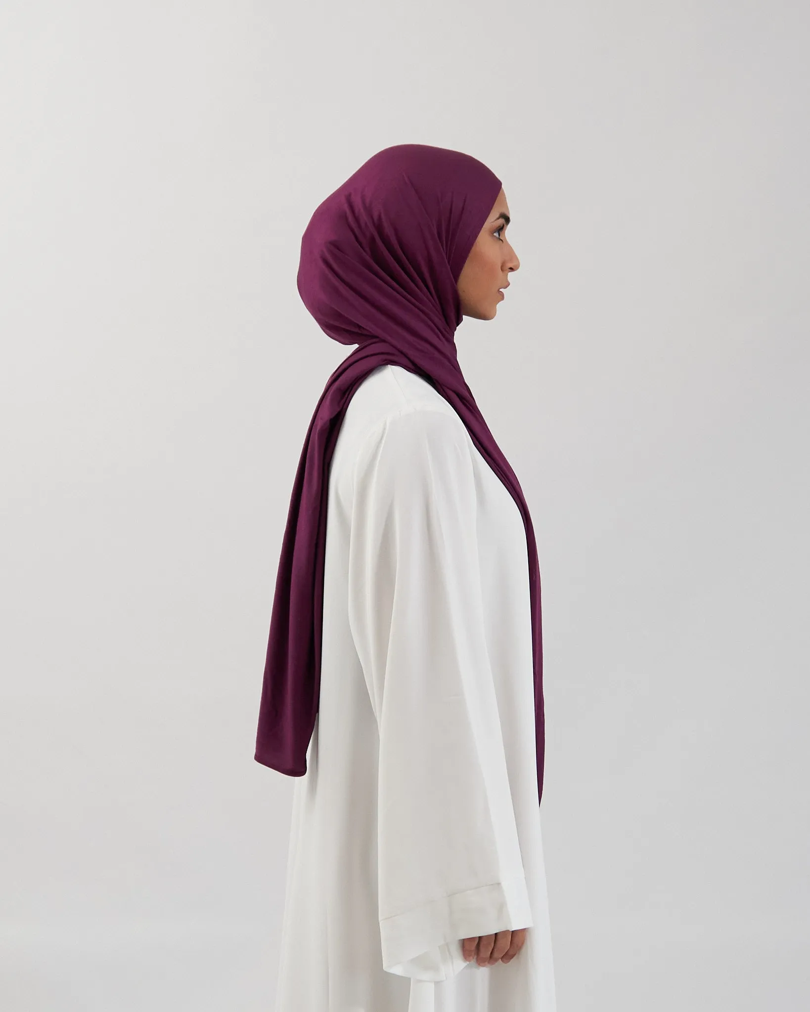 Premium Jersey Hijab - Plum